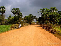 Dusty road near Siem Reap, Cambodia